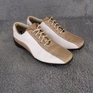 FootJoy‎ LoPro Collection Golf Shoes Womens 7M White Beige Leather Spiked